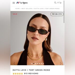 Le Specs Outta Love Sunglasses - tortoise shell